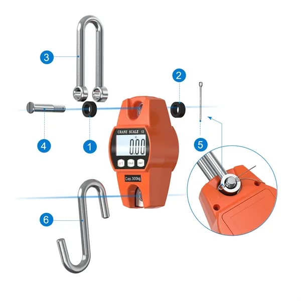 300kg/660lbs Digital Hanging Scale - 300kg/660lbs Digital Hanging Scale - Image 4 of 8