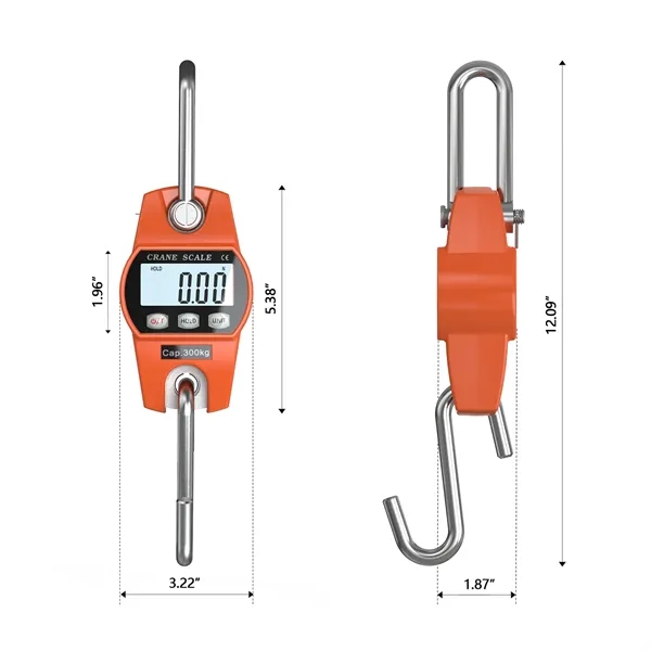 300kg/660lbs Digital Hanging Scale - 300kg/660lbs Digital Hanging Scale - Image 7 of 8