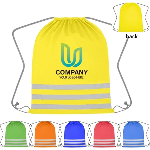 Reflective Safety Drawstring Bag - Reflective Safety Drawstring Bag - Image 0 of 3