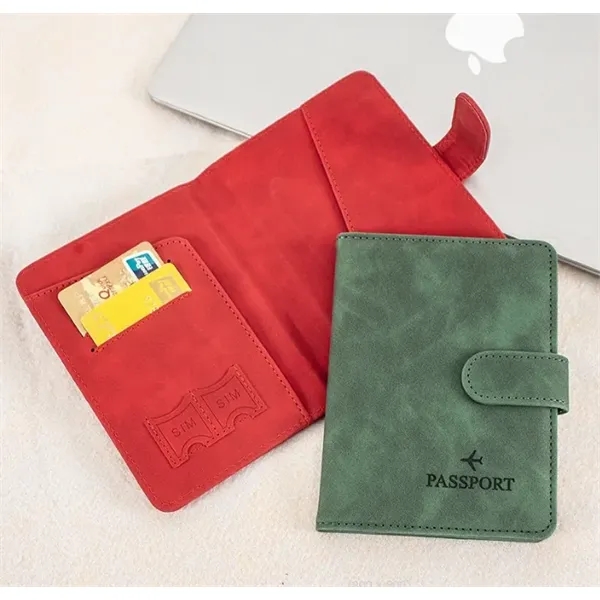 RFID Leather Passport Wallet Holder - RFID Leather Passport Wallet Holder - Image 4 of 4