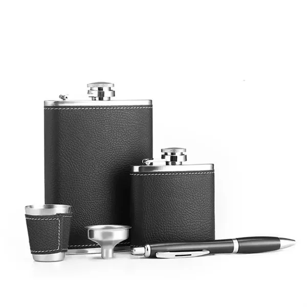 Stylish And Elegant Stainless Steel Hip Flask Gift Set - Stylish And Elegant Stainless Steel Hip Flask Gift Set - Image 2 of 5