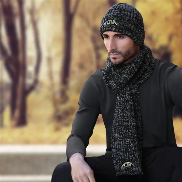 Acrylic, Cuff Toque, Chunky rib knit - Acrylic, Cuff Toque, Chunky rib knit - Image 12 of 13