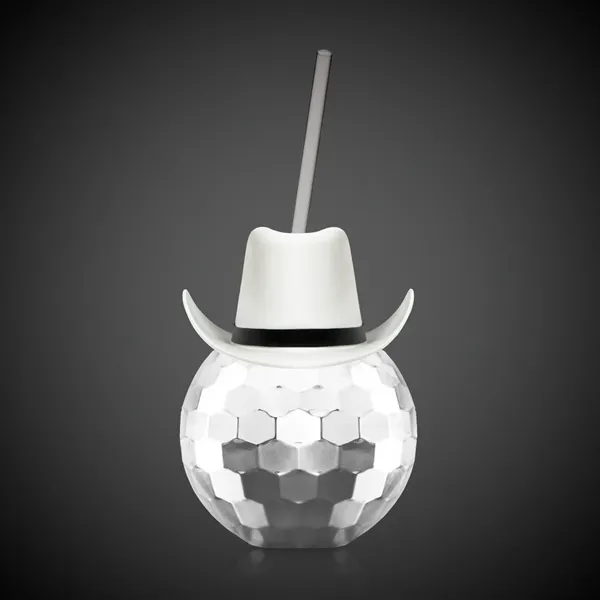 Disco Ball Cup Silver w/Straw/Hat(option)(Imprintable) - Disco Ball Cup Silver w/Straw/Hat(option)(Imprintable) - Image 9 of 11