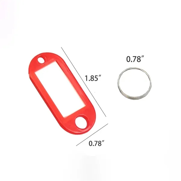 Plastic Key Tag with Label Window - Plastic Key Tag with Label Window - Image 1 of 4