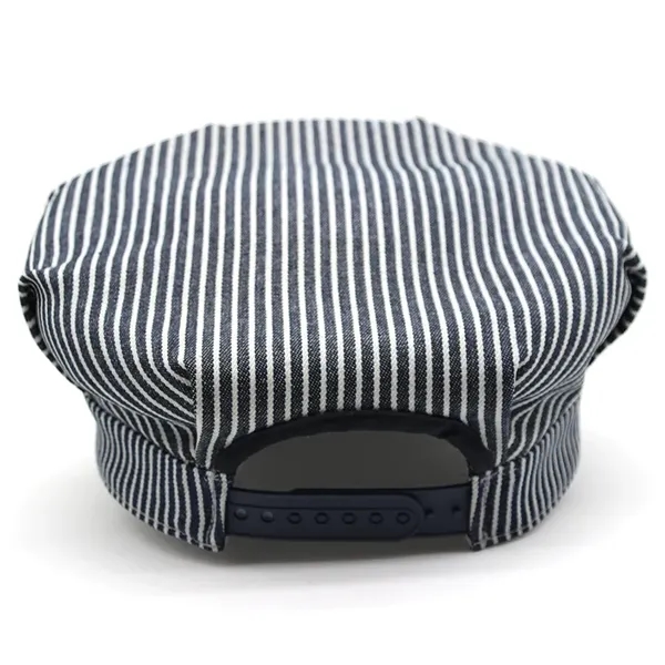 Adult Stripe Cotton Railroad Engineer's Cap Snapback - Adult Stripe Cotton Railroad Engineer's Cap Snapback - Image 1 of 4