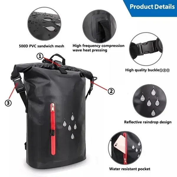 25L/40L Waterproof Dry Bag Diving Backpack - 25L/40L Waterproof Dry Bag Diving Backpack - Image 1 of 4