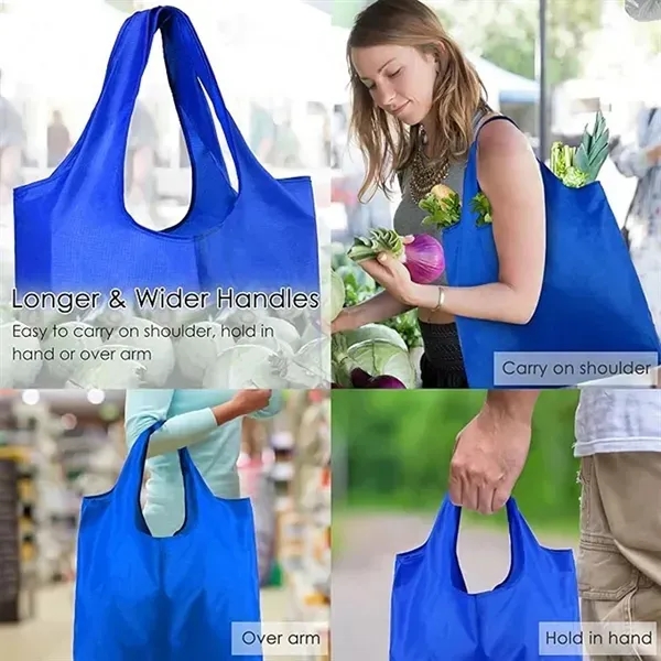Foldable Large Grocery Reusable Shopping Bags - Foldable Large Grocery Reusable Shopping Bags - Image 1 of 4