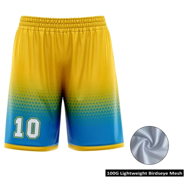 UNISEX AND KIDS' FULL SUBLIMATION BASKETBALL SHORT LENGTH SH - UNISEX AND KIDS' FULL SUBLIMATION BASKETBALL SHORT LENGTH SH - Image 0 of 0