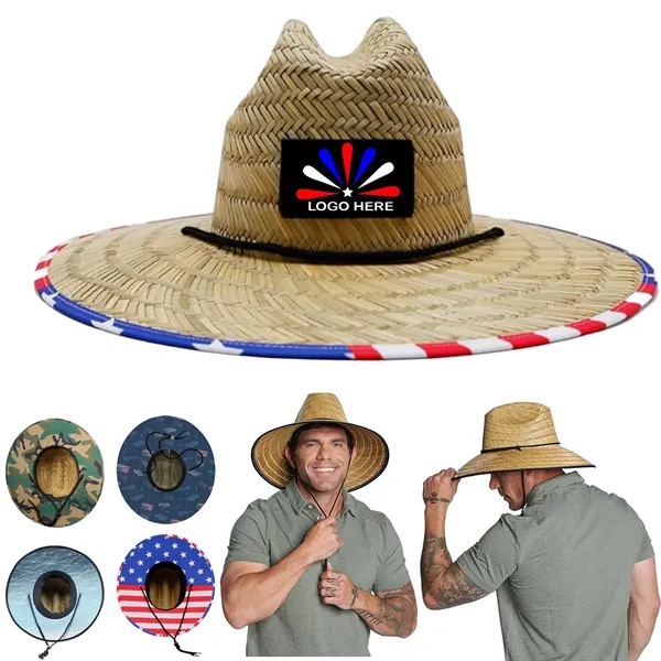 Adjustable Wide Brim Cowboy Straw Hats - Adjustable Wide Brim Cowboy Straw Hats - Image 0 of 3