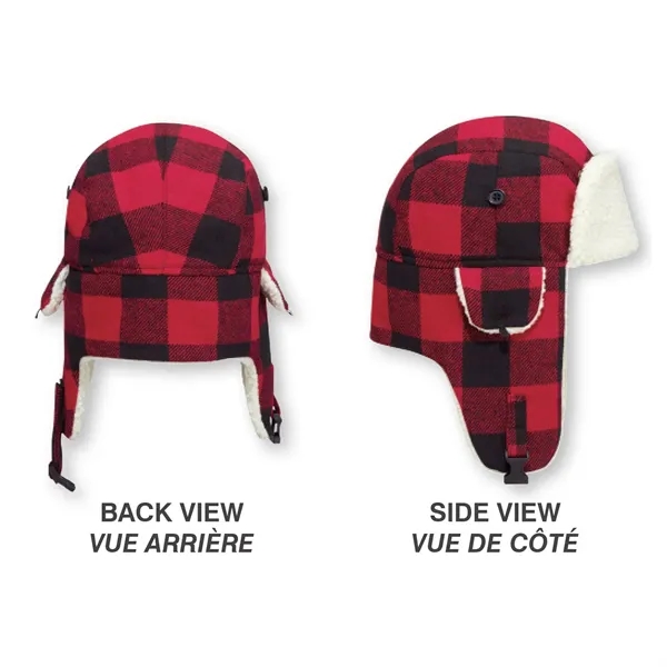 Winter Bomber Hat with Earflaps (Lumberjack) - Winter Bomber Hat with Earflaps (Lumberjack) - Image 5 of 14