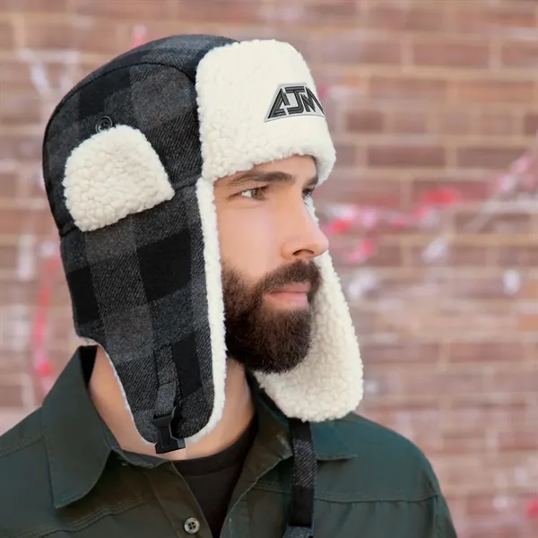 Winter Bomber Hat with Earflaps (Lumberjack) - Winter Bomber Hat with Earflaps (Lumberjack) - Image 14 of 14