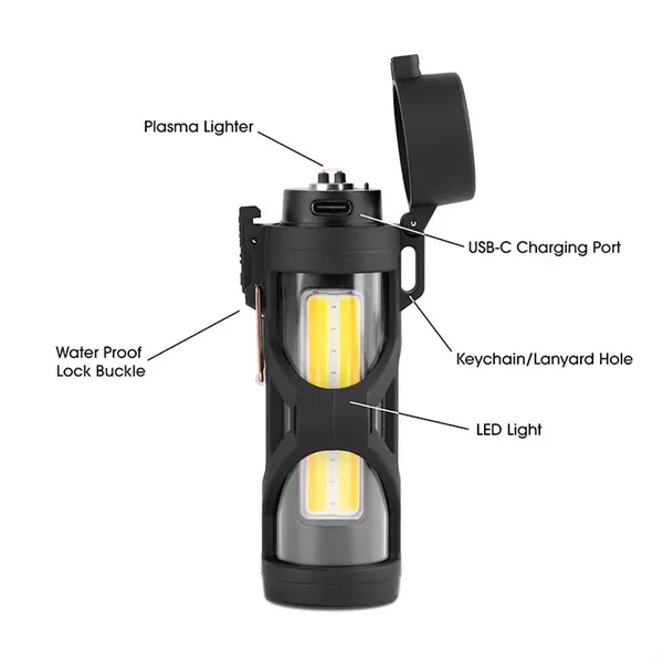 Luminix Oval Flashlight & Plasma Lighter - Luminix Oval Flashlight & Plasma Lighter - Image 2 of 5