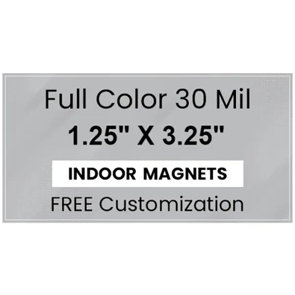 Magnet - 1.25" x 3.25"- Square Corners - Magnet - 1.25" x 3.25"- Square Corners - Image 1 of 2