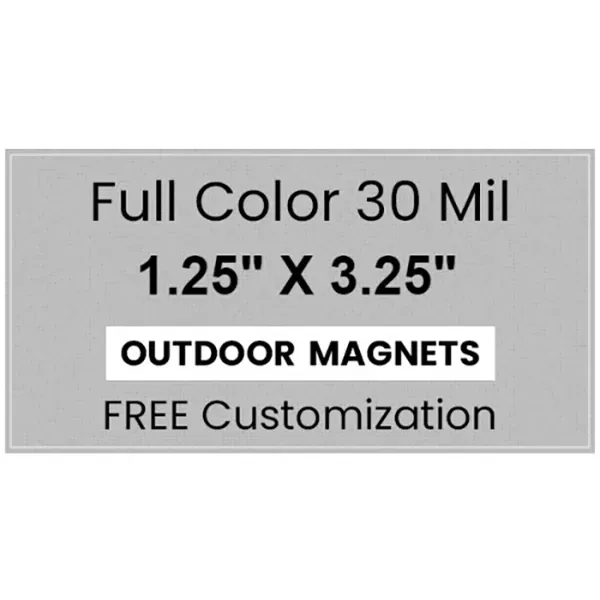 Magnet - 1.25" x 3.25"- Square Corners - Magnet - 1.25" x 3.25"- Square Corners - Image 2 of 2