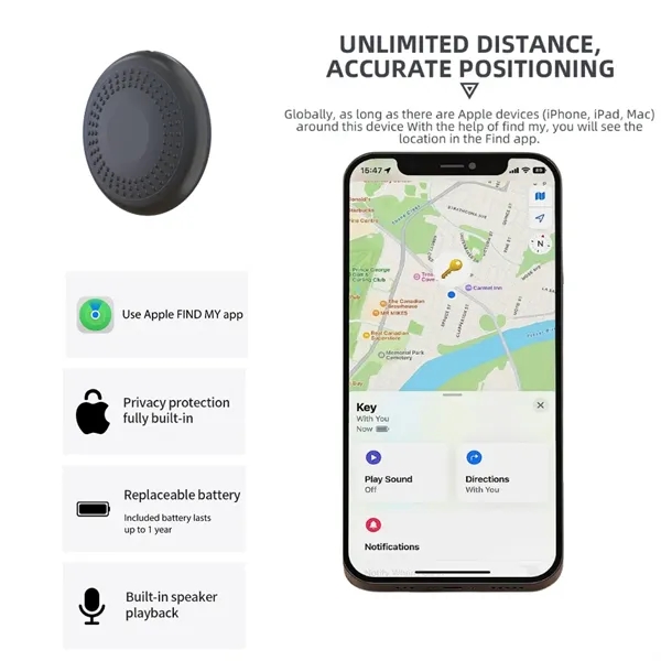 Smart Tracker -Ios w/ Keychain Case - Smart Tracker -Ios w/ Keychain Case - Image 2 of 9