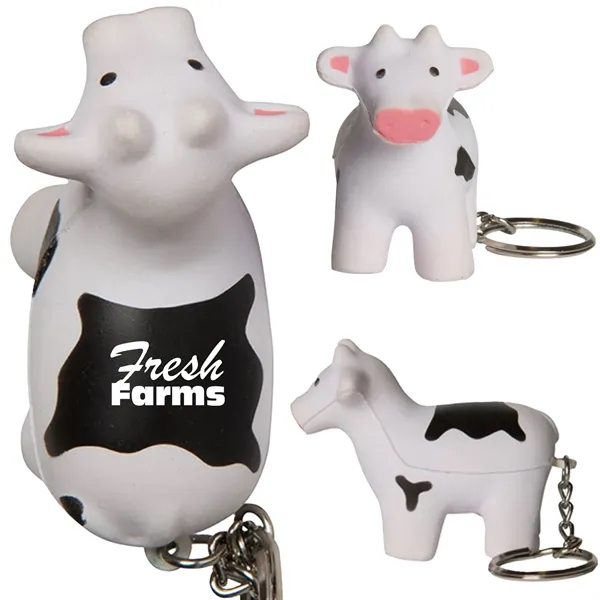 Cow Shaped Stress Reliever Keyring