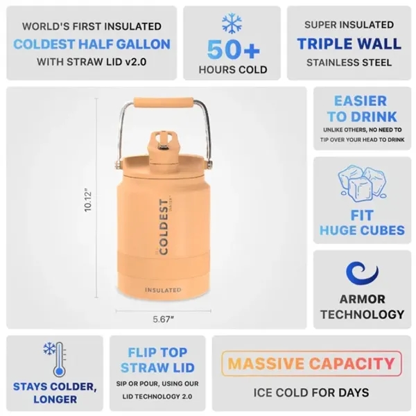 Coldest Half Gallon Sports Water Jug - Coldest Half Gallon Sports Water Jug - Image 5 of 6