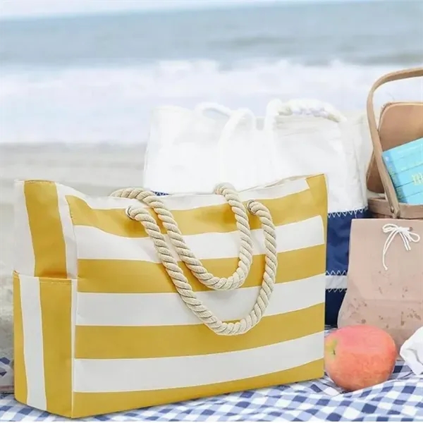 Waterproof Large Beach Tote Bag Summer Sand Proof Picnic - Waterproof Large Beach Tote Bag Summer Sand Proof Picnic - Image 4 of 4