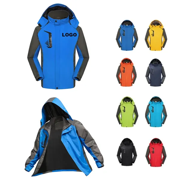 Customized Unisex Outdoor Waterproof Jacket - Customized Unisex Outdoor Waterproof Jacket - Image 0 of 1