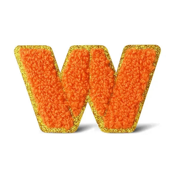 Chenille Letters With Metallic Backing - Chenille Letters With Metallic Backing - Image 1 of 1
