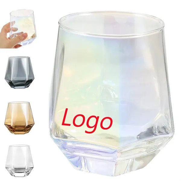 10.2 Oz Home Hexagonal Diamond Wine Glasses - 10.2 Oz Home Hexagonal Diamond Wine Glasses - Image 0 of 8