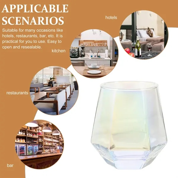 10.2 Oz Home Hexagonal Diamond Wine Glasses - 10.2 Oz Home Hexagonal Diamond Wine Glasses - Image 6 of 8