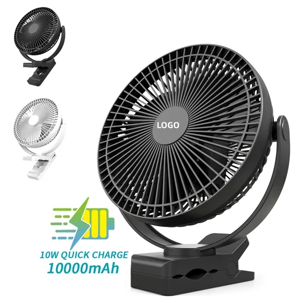 10000mAh Rechargeable Portable Fan - 10000mAh Rechargeable Portable Fan - Image 0 of 7