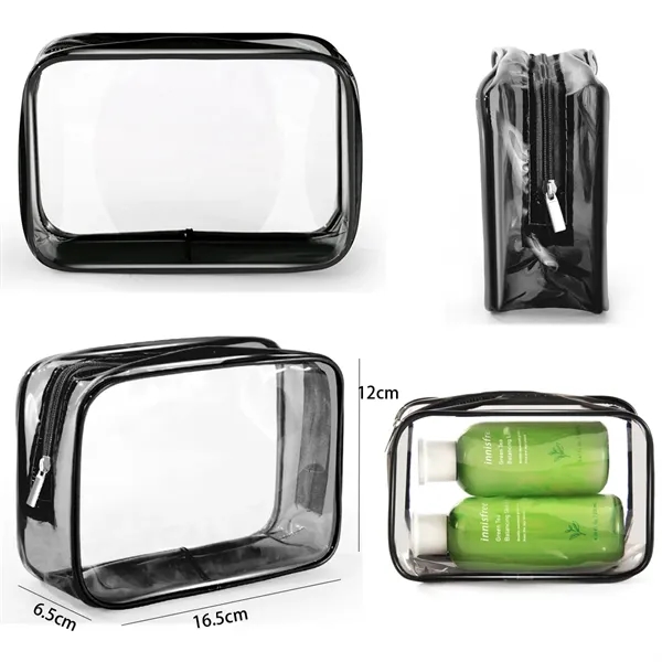 Waterproof Transparent Clear PVC Toiletry Makeup Bag - Waterproof Transparent Clear PVC Toiletry Makeup Bag - Image 1 of 1