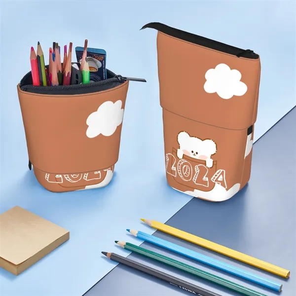 Foldable Pencil Holder Multifunction Pen Pouch Full color - Foldable Pencil Holder Multifunction Pen Pouch Full color - Image 2 of 3