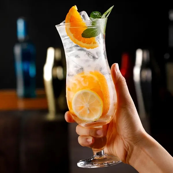 Footed Hurricane Glass - Footed Hurricane Glass - Image 2 of 4