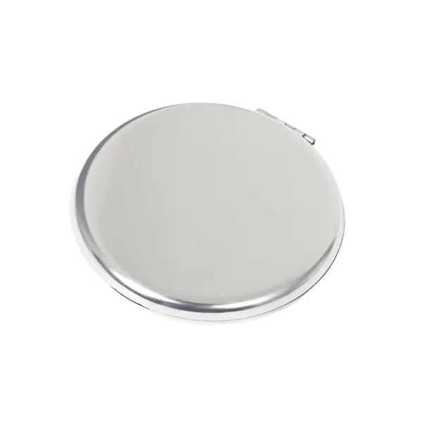 Round Stainless Steel Foldable Compact Makeup Mirror - Round Stainless Steel Foldable Compact Makeup Mirror - Image 1 of 2