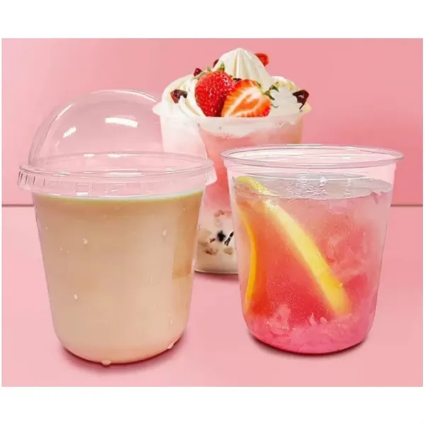 14 OZ Plastic Cups with Lids - 14 OZ Plastic Cups with Lids - Image 2 of 3