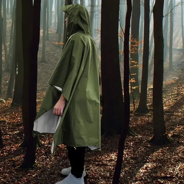 3 in 1 Multi-Use Waterproof Rain Poncho - 3 in 1 Multi-Use Waterproof Rain Poncho - Image 2 of 5