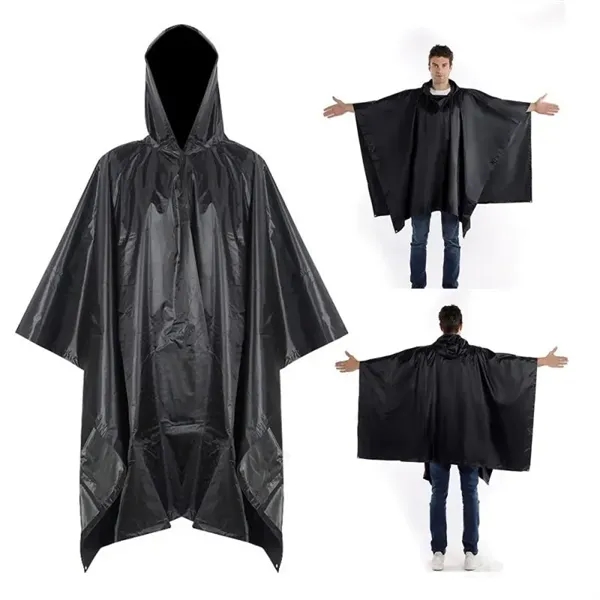 3 in 1 Hooded Rain Poncho for Adult with Pocket - 3 in 1 Hooded Rain Poncho for Adult with Pocket - Image 1 of 5