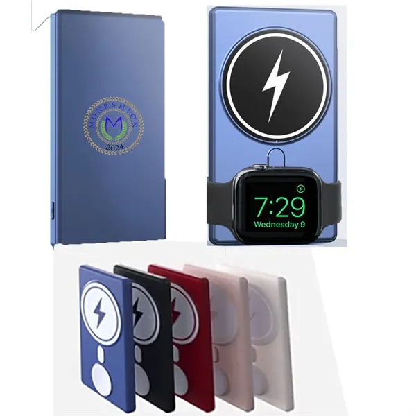 3 in 1 10000mAh Ultrathin Wireless Power Bank w/ Magnet - 3 in 1 10000mAh Ultrathin Wireless Power Bank w/ Magnet - Image 0 of 3