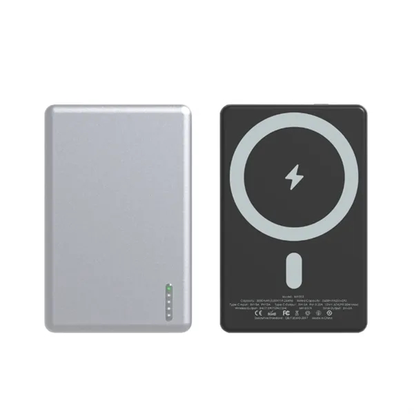 10000 MAH Square Ultrathin Wireless Power Bank w/ Magnet - 10000 MAH Square Ultrathin Wireless Power Bank w/ Magnet - Image 2 of 5