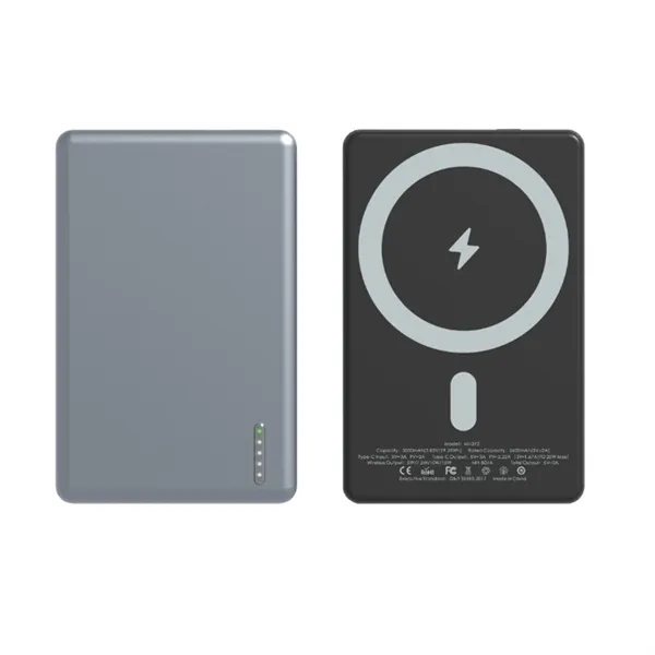 10000 MAH Square Ultrathin Wireless Power Bank w/ Magnet - 10000 MAH Square Ultrathin Wireless Power Bank w/ Magnet - Image 3 of 5