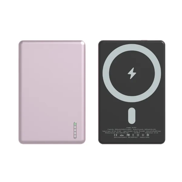 10000 MAH Square Ultrathin Wireless Power Bank w/ Magnet - 10000 MAH Square Ultrathin Wireless Power Bank w/ Magnet - Image 4 of 5