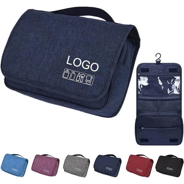 Multi Toiletry Polyester Hanging Cosmetic Bag Dry Wet - Multi Toiletry Polyester Hanging Cosmetic Bag Dry Wet - Image 0 of 3