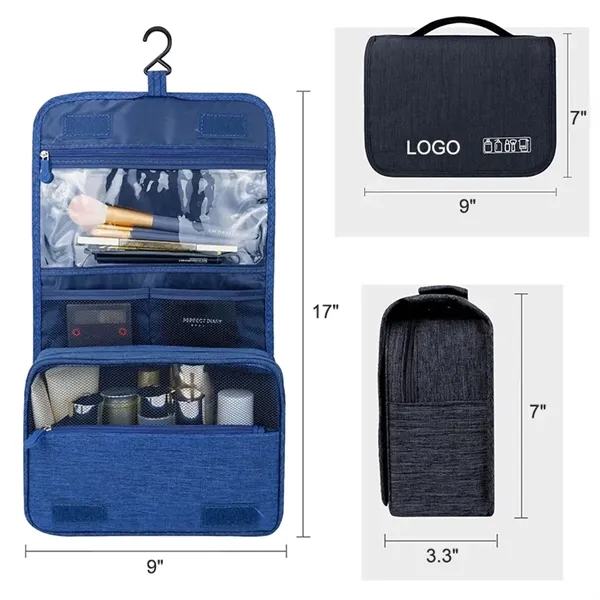 Multi Toiletry Polyester Hanging Cosmetic Bag Dry Wet - Multi Toiletry Polyester Hanging Cosmetic Bag Dry Wet - Image 1 of 3