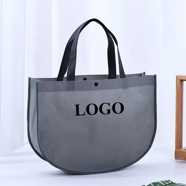 Round Corner Non-Woven Tote Bag 12 " x 8 3/4 " x 4 " - Round Corner Non-Woven Tote Bag 12 " x 8 3/4 " x 4 " - Image 0 of 1