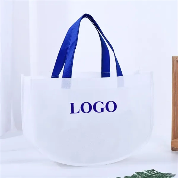 Round Corner Non-Woven Tote Bag 12 " x 8 3/4 " x 4 " - Round Corner Non-Woven Tote Bag 12 " x 8 3/4 " x 4 " - Image 1 of 1