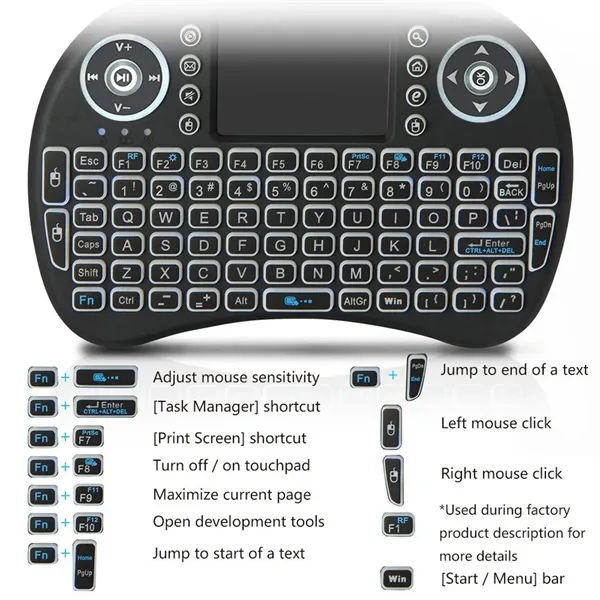 Air Mouse Wireless Keyboard With Touchpad - Air Mouse Wireless Keyboard With Touchpad - Image 1 of 5