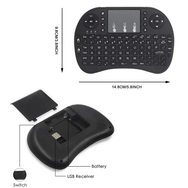 Air Mouse Wireless Keyboard With Touchpad - Air Mouse Wireless Keyboard With Touchpad - Image 3 of 5