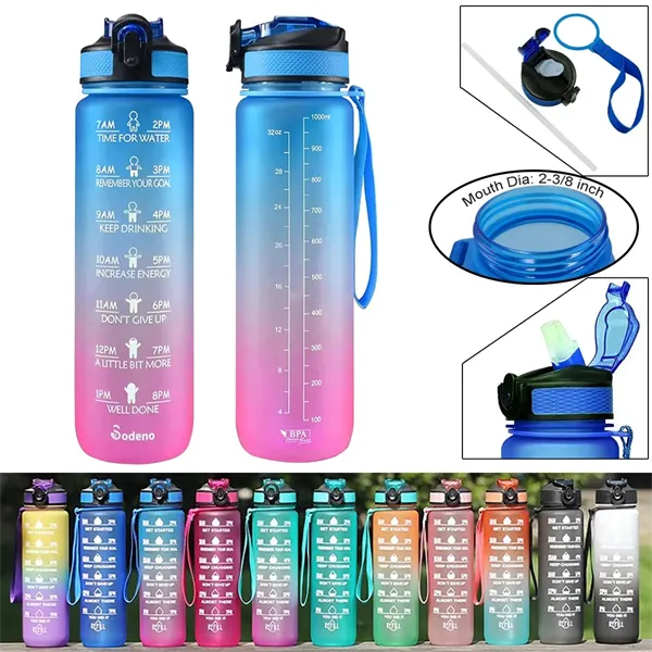 32Oz Wide Mouth Water Bottle With Strip - 32Oz Wide Mouth Water Bottle With Strip - Image 0 of 0