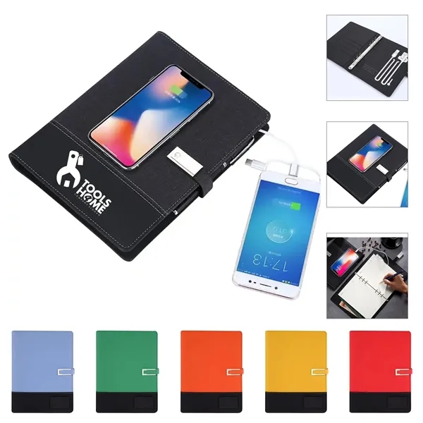 Multi-Functional Wireless Power Bank Notebook - Multi-Functional Wireless Power Bank Notebook - Image 0 of 4