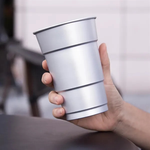 MOQ 100 pcs 16 Oz Stadium Aluminum Cup - MOQ 100 pcs 16 Oz Stadium Aluminum Cup - Image 3 of 4