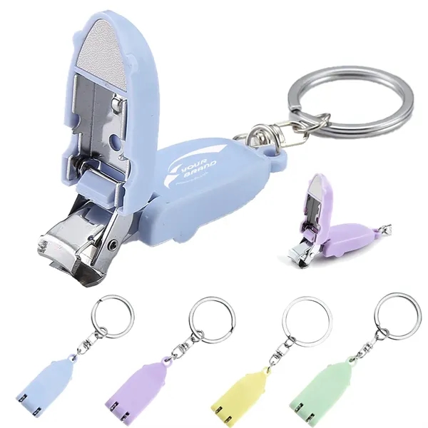 Mini Portable Folding Nail Clipper Carbon Steel W/Key Ring - Mini Portable Folding Nail Clipper Carbon Steel W/Key Ring - Image 0 of 6