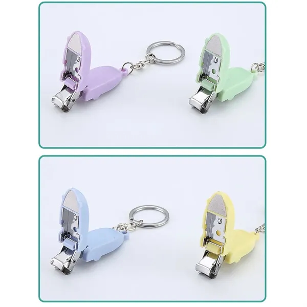 Mini Portable Folding Nail Clipper Carbon Steel W/Key Ring - Mini Portable Folding Nail Clipper Carbon Steel W/Key Ring - Image 4 of 6