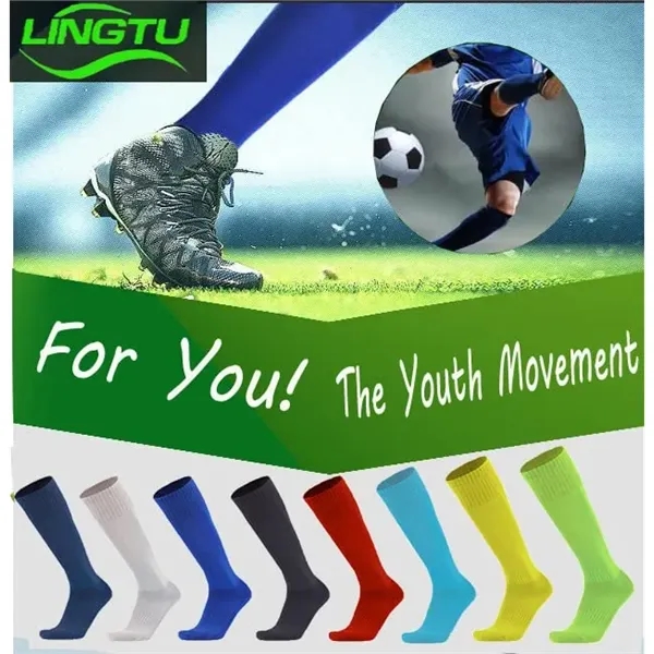 Compression Solid Tube Soccer Football Sport Socks - Compression Solid Tube Soccer Football Sport Socks - Image 2 of 6